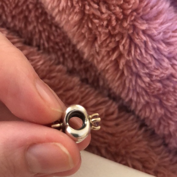 Rare Retired Interlocking Kiss Amethyst & 14k Gold Charm - Picture 4 of 4